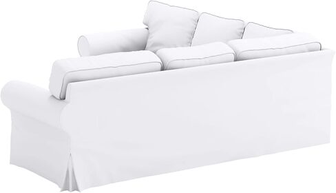 Cover Only! Cotton Ektorp 2 2 Sofa Replacement Cover Compatible with IKEA Ektorp Corner Or Sectional Sofa Slipcover (Lighter Dense Gray) in Saudi Arabia