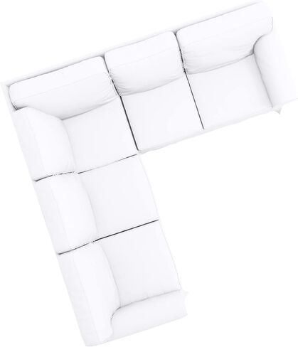 Cover Only! Cotton Ektorp 2 2 Sofa Replacement Cover Compatible with IKEA Ektorp Corner Or Sectional Sofa Slipcover (Lighter Dense Gray) in Saudi Arabia