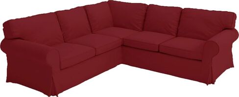 Cover Only! Cotton Ektorp 2 2 Sofa Replacement Cover Compatible with IKEA Ektorp Corner Or Sectional Sofa Slipcover (Lighter Dense Gray) in Saudi Arabia