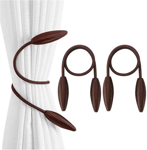 2 Pack Curtain Tiebacks, 2019 New Convenient Drape Tieback, Decorative Rope Holdback Holder for Home Office Decoration (Blue) in Saudi Arabia