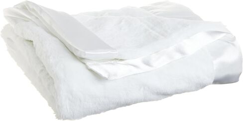 Little Me Unisex-Baby Newborn Neutral White Plush Stroller Blanket in Kuwait