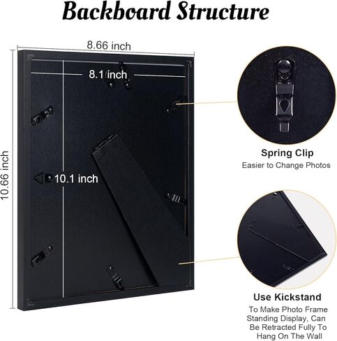 مجموعة إطارات صور ENGLORY مقاس 8 × 10 مكونة من 3 قطع، مصنوعة من زجاج حقيقي عالي الدقة، شاشة عرض 5 × 7 مع حصيرة أو 8 × 10 بدون حصيرة، إطارات صور للتركيب على الحائط أو عرض سطح الطاولة in Kuwait
