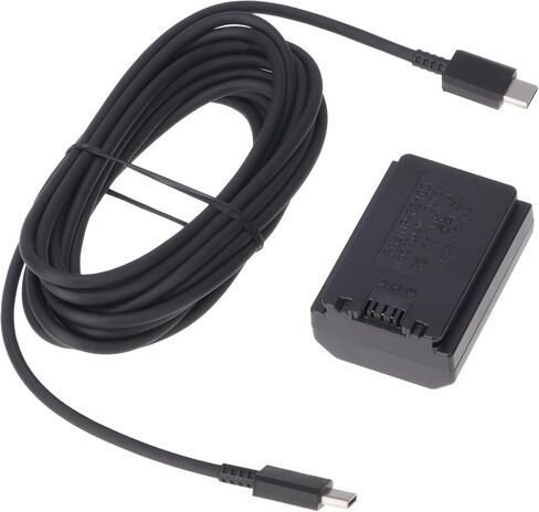 كابل محول الطاقة USB-C من النوع C ملفوف من Fotga + بطارية وهمية NP-FZ100 لكاميرا Sony ZV-E1 FX3 FX30 ILME-FX30B A1 A7C A7III A7RIII A7SIII A7RM4 A7RIV A7RV A9 II A6600 A6700 A7CR A7CII in Saudi Arabia