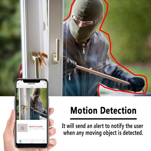 Rettru G8 أصغر كاميرا مراقبة لاسلكية تعمل ببطارية WiFi HD1080p مع رؤية ليلية، كشف الحركة، اكتشاف الإنسان بالذكاء الاصطناعي، عرض عن بعد، متوافق مع تطبيق هاتف Android/iOS، Window/Mac in Saudi Arabia