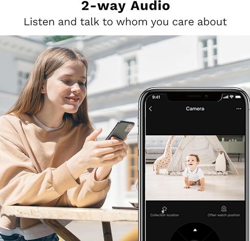كاميرا مراقبة داخلية QSEE، كاميرا واي فاي 3 ميجابكسل لمراقبة الأطفال، صوت ثنائي الاتجاه، زر الاتصال، اكتشاف الإنسان والحيوانات الأليفة، تتبع الحركة، رؤية ليلية، كاميرا IP لاسلكية قابلة للإمالة، المنزل الذكي (Hestia 3T) in Kuwait