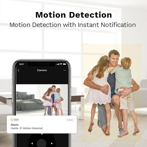 كاميرا مراقبة داخلية QSEE، كاميرا واي فاي 3 ميجابكسل لمراقبة الأطفال، صوت ثنائي الاتجاه، زر الاتصال، اكتشاف الإنسان والحيوانات الأليفة، تتبع الحركة، رؤية ليلية، كاميرا IP لاسلكية قابلة للإمالة، المنزل الذكي (Hestia 3T) in Kuwait