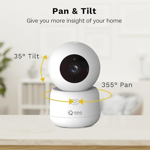كاميرا مراقبة داخلية QSEE، كاميرا واي فاي 3 ميجابكسل لمراقبة الأطفال، صوت ثنائي الاتجاه، زر الاتصال، اكتشاف الإنسان والحيوانات الأليفة، تتبع الحركة، رؤية ليلية، كاميرا IP لاسلكية قابلة للإمالة، المنزل الذكي (Hestia 3T) in Kuwait