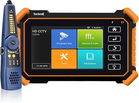 اختبار كاميرا CCTV من Rsrteng مع تتبع الكابل WT255، IPC-1900C Plus 4K 8MP 8K 32MP IP اختبار الكاميرا 4 بوصة IPS شاشة تعمل باللمس CCTV اختبار دعم POE PTZ DC12V مخرج IPC اختبار استبدال 1800ADH in Kuwait