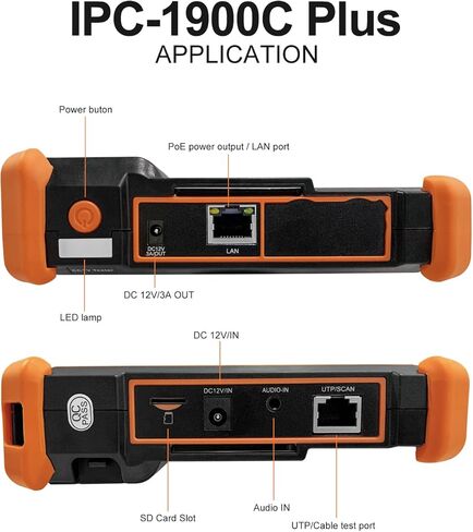 اختبار كاميرا CCTV من Rsrteng مع تتبع الكابل WT255، IPC-1900C Plus 4K 8MP 8K 32MP IP اختبار الكاميرا 4 بوصة IPS شاشة تعمل باللمس CCTV اختبار دعم POE PTZ DC12V مخرج IPC اختبار استبدال 1800ADH in Kuwait