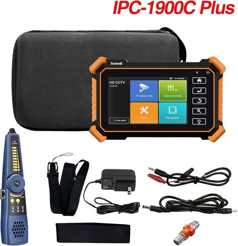 اختبار كاميرا CCTV من Rsrteng مع تتبع الكابل WT255، IPC-1900C Plus 4K 8MP 8K 32MP IP اختبار الكاميرا 4 بوصة IPS شاشة تعمل باللمس CCTV اختبار دعم POE PTZ DC12V مخرج IPC اختبار استبدال 1800ADH in Kuwait