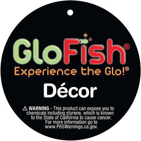 زخرفة ضوء دورة التنين GloFish، ديكور حوض السمك المفصل الكبير جدًا، يتغير اللون تحت مصابيح LED باللونين الأزرق والأسود in Kuwait
