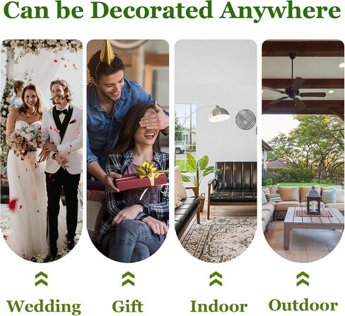 8 Pack Artificial Hanging Plants Fake Greenery Plants Fake lvy Vine for Home Wall Garden Indoor Outdoor Decoration (31'' Faux Boston Ferns,Palm Leaves) in Saudi Arabia