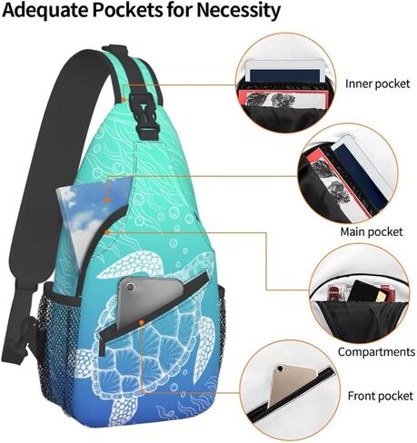 QISENTIS Casual Sling Bag Crossbody Shoulder Backpack Gym Sports Travel Hiking Daypack Chest Bag Small Backpack for Women Men in Kuwait