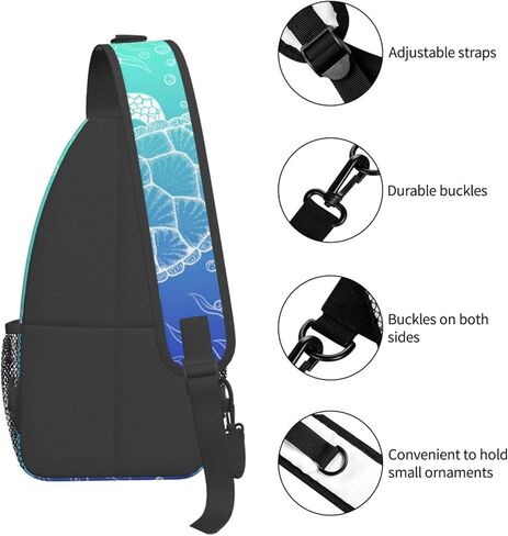 QISENTIS Casual Sling Bag Crossbody Shoulder Backpack Gym Sports Travel Hiking Daypack Chest Bag Small Backpack for Women Men in Kuwait