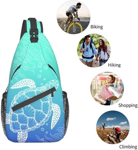 QISENTIS Casual Sling Bag Crossbody Shoulder Backpack Gym Sports Travel Hiking Daypack Chest Bag Small Backpack for Women Men in Kuwait