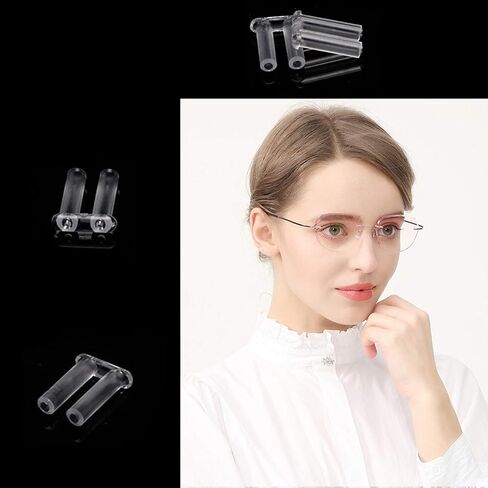 YouU 100 Pcs Clear Plastic Compression Sleeves for Rimless Glasses Fixing Accessories Tools(1.7/1.8/2.0mm) (1.8 * 1.0 * 7.0) in Saudi Arabia