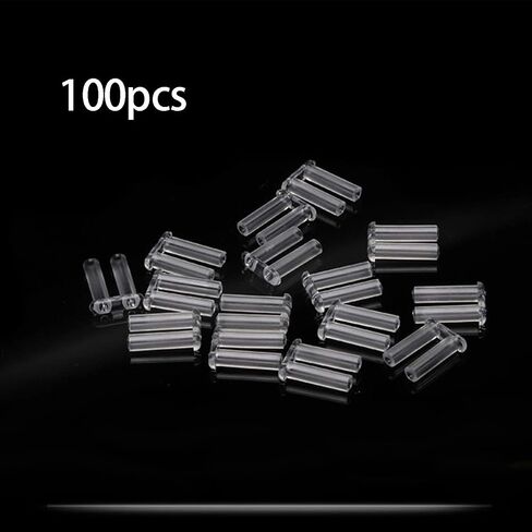 YouU 100 Pcs Clear Plastic Compression Sleeves for Rimless Glasses Fixing Accessories Tools(1.7/1.8/2.0mm) (1.8 * 1.0 * 7.0) in Saudi Arabia