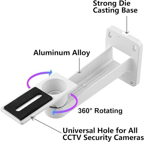 حامل كاميرا مراقبة سي سي تي في، حامل كاميرا اي بي من خليط معدني من الالومنيوم، حامل يثبت على الحائط والسقف في الاماكن المغلقة والمفتوحة (مجموعة واحدة) in Kuwait