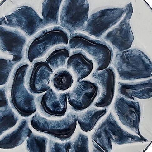 Deco 79 Metal Plate Wall Decor with Embossed Details, 34" x 2" x 21", Blue in Saudi Arabia