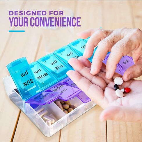 MEDca Weekly Pill Organizer, Twice-a-Day, 1 Pill Organizer Extra Large in Saudi Arabia