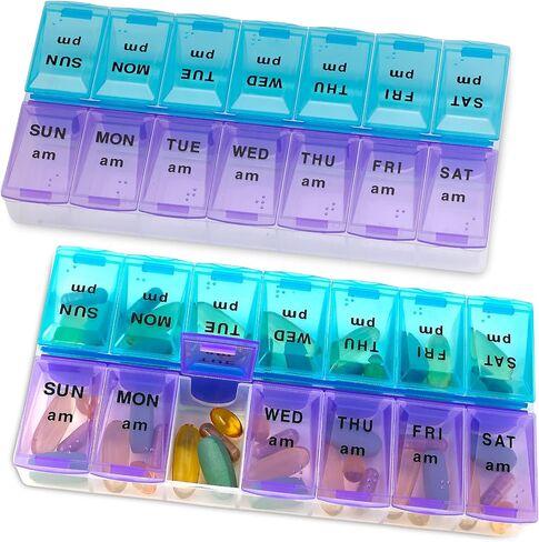 MEDca Weekly Pill Organizer, Twice-a-Day, 1 Pill Organizer Extra Large in Saudi Arabia