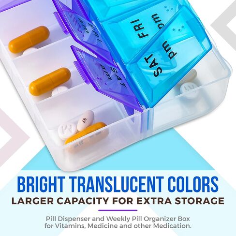 MEDca Weekly Pill Organizer, Twice-a-Day, 1 Pill Organizer Extra Large in Saudi Arabia