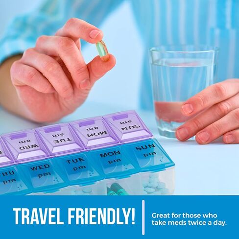 MEDca Weekly Pill Organizer, Twice-a-Day, 1 Pill Organizer Extra Large in Saudi Arabia