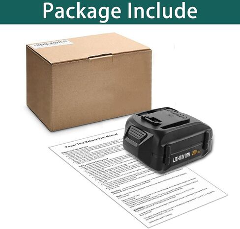 Dosctt 【تم ترقيته إلى 6000 مللي أمبير في الساعة】 بطارية بديلة 20 فولت 6.0 أمبير WA3578 متوافقة مع بطارية ليثيوم Worx 20 فولت WA3525 WA3520 WA3575 WG151s WG155s WG251s WG540s WG890 WG891 WG255s WG545s in Kuwait