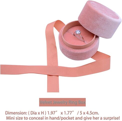 فيضة صندوق خواتم الزفاف والخطوبة، صندوق مجوهرات مخملي فاخر مع فيونكة حريرية انيقة للخطوبة وحفلات الزفاف واعياد الميلاد والذكرى السنوية وعرض الزواج in Kuwait
