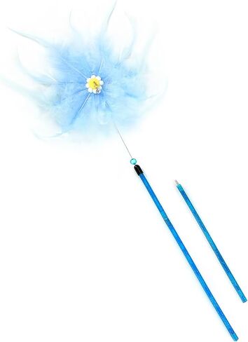 CHIWAVA 3 Pack 31" Combination Feather Cat Toy Wand Sunflowers with Bell Kitten Interactive Cat Teaser Assorted Color in Kuwait