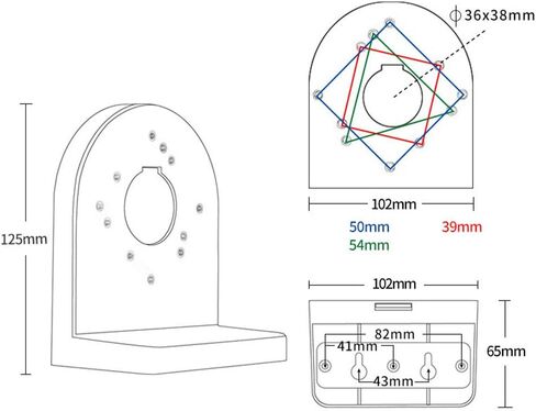 في-فيابيليداد حامل امان يثبت على الحائط على شكل حرف L بزاوية قائمة لكاميرا سي سي تي في قبة اللوازم المنزلية بمقاس عالمي سهل التركيب من بلاستيك ايه بي اس in Kuwait