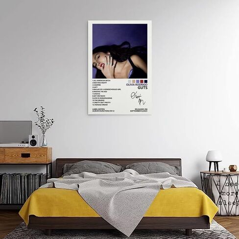 MOMYO Olivia Poster Rodrigo Guts Album Cover Poster Posters for Room Aesthetic Canvas Wall Art Bedroom Decor 12x18inch(30x45cm) in Saudi Arabia