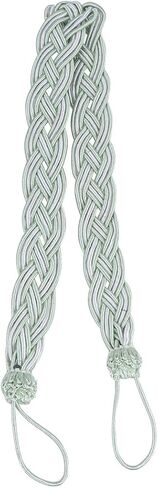 BESPORTBLE Curtain Rope Holderback 2PCS Curtain Tiebacks Braided Curtain Rope Buckle Curtain Cord Rope for Home Hotel Restaurant Decoration (Light Green) Braided Drapery Rope in Saudi Arabia