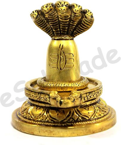 eSplanade Brass Shivling with Sheshnag | Shiva Lingam Shiv Ling Idol Murti Natraj for Home Decor or Daily Pooja/puja(Lingam) in Saudi Arabia