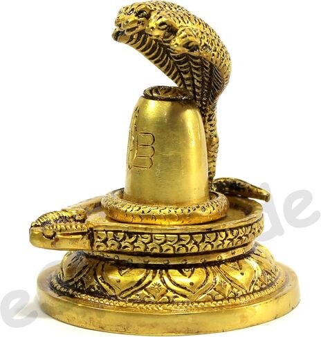 eSplanade Brass Shivling with Sheshnag | Shiva Lingam Shiv Ling Idol Murti Natraj for Home Decor or Daily Pooja/puja(Lingam) in Saudi Arabia