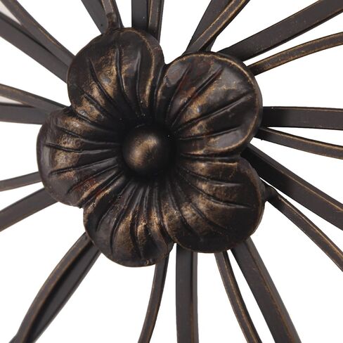 adeco dn0014 برونزي معدني من تصميم على شكل زهرة الحضرية لتزيين الحائط للحصول على المزيد من الطبيعة هدايا تزيين المنزل والمطبخ ، برونزي in Kuwait