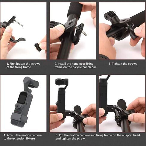 Hilitand Mini Bicycle Camera Mount, Motorcycle Mount Camera Mount Holder for Bicycle Mount for DJI OSMO Pocket 2 Easy to Install in Kuwait