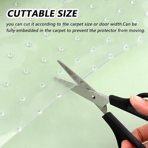 Cat Carpet Protector, Non-Slip Cat Carpet Protector Mat and Scratch Protector, Carpet Scratch Stopper from Cat/Dog Scratching for Doorway DIY Cut(Clear) in Saudi Arabia