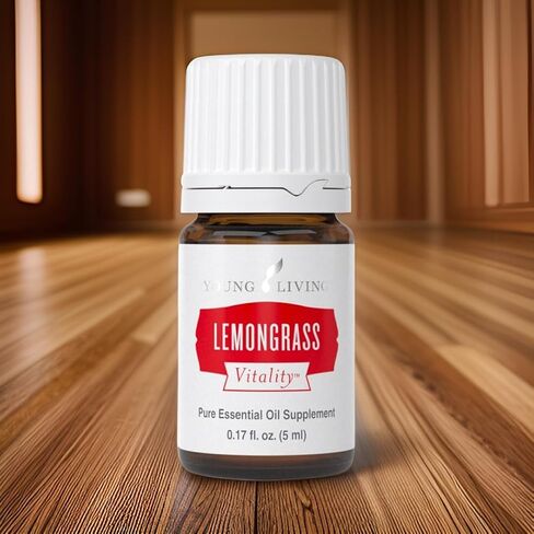 Young Living Lemongrass Vitality - Culinary & Beverage Flavoring Essential Oil - 100% Pure and Natural, Premium-Grade - Digestive Support - Fresh and Citrusy Flavor - 5ml in Saudi Arabia