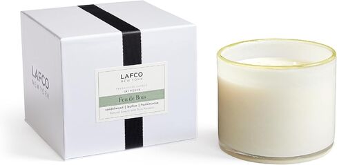 شمعة LAFCO New York ذات 3 فتيل، البحر والكثبان الرملية - 30 أونصة - وقت حرق 120 ساعة - وعاء زجاجي منفوخ يدويًا قابل لإعادة الاستخدام - صنع في الولايات المتحدة الأمريكية in Saudi Arabia