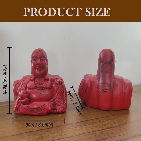 GJFASGF الوجه بوذا، تمثال بوذا الضاحك المؤخر غير المتوقع، زخرفة الإصبع الأوسط اليدوية تمثال بوذا النحت، هدية هزلية وفريدة من نوعها للأصدقاء in Kuwait