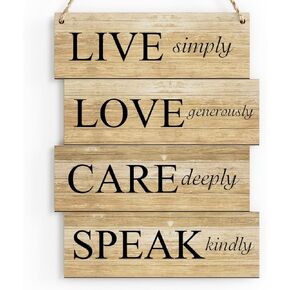 Kitchen Wall Decor Rustic Wood Kitchen Sign Vintage Wall Hanging Decor for Home Cafe Restaurant Living Room Bar Dining Room Front Door Pub Hallway Decor in Kuwait