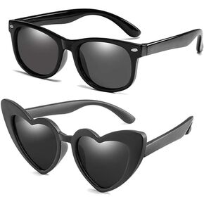 Long Keeper Kids Unbreakable Polarized Classic Vintage Sunglasses for Baby, Toddler, Children, Boys and Girls