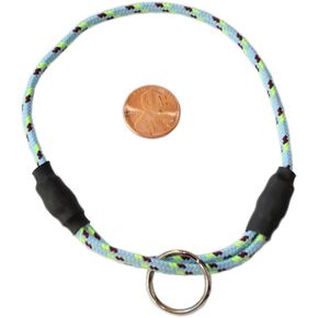 National Leash Thin Mountain Rope Dog ID Collar - Blue Eyes -XS/Toy Size (6"-12") - The Original Snickers Collar in Saudi Arabia