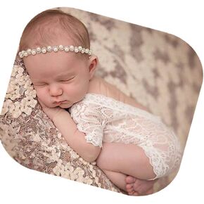 أزياء لطيف الوليد الطفل بنات التصوير الدعائم غطاء الرأس ملابس الدانتيل صور تبادل لاطلاق النار الدعائم وتتسابق in Kuwait