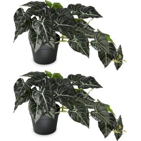 Fake Plants Artificial Plant with Plastic Pot Realistic Artificial Faux Plants for Home Office Shelf Indoor Outdoor (1 Pack)