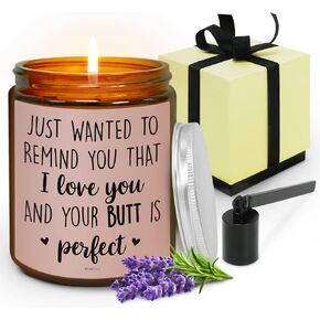 SIMORAS Love Candle Gifts for Girlfriend, Boyfriend - I Love You Gifts for Her, Him on Birthday - Funny Gift for Your Wife, Husband - Romantic Gifts for Her, Him on Valentines Day - Lavender Scent in Saudi Arabia