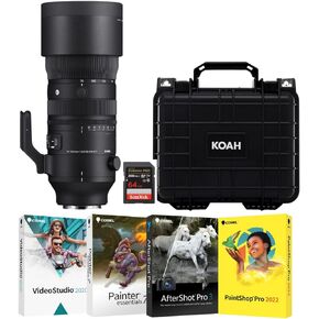 Sigma 70-200 mm F2.8 DG DN Lens Bundle | 64GB Memory Card, Waterproof Storage Hard Case Photo Editing Software, (4 items) in Kuwait