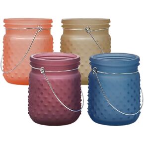 Candle Holders Votive Candle Holders Hurricane Candle Holders Wire Handle Stained Glass Candle Holders,Tea Light Candle Holders for Home Decor Table Valentines Décor Wedding Décor vase(4 Pack) in Saudi Arabia