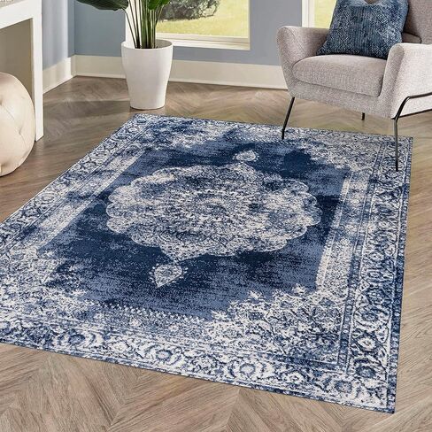 JONATHAN Y MDP403D-8 Rosalia Cottage Medallion سجادة منطقة داخلية عتيقة بوهيمية سهلة التنظيف لغرفة النوم والمطبخ وغرفة المعيشة غير تساقط، 8 قدم × 10 قدم، عاجي in Saudi Arabia